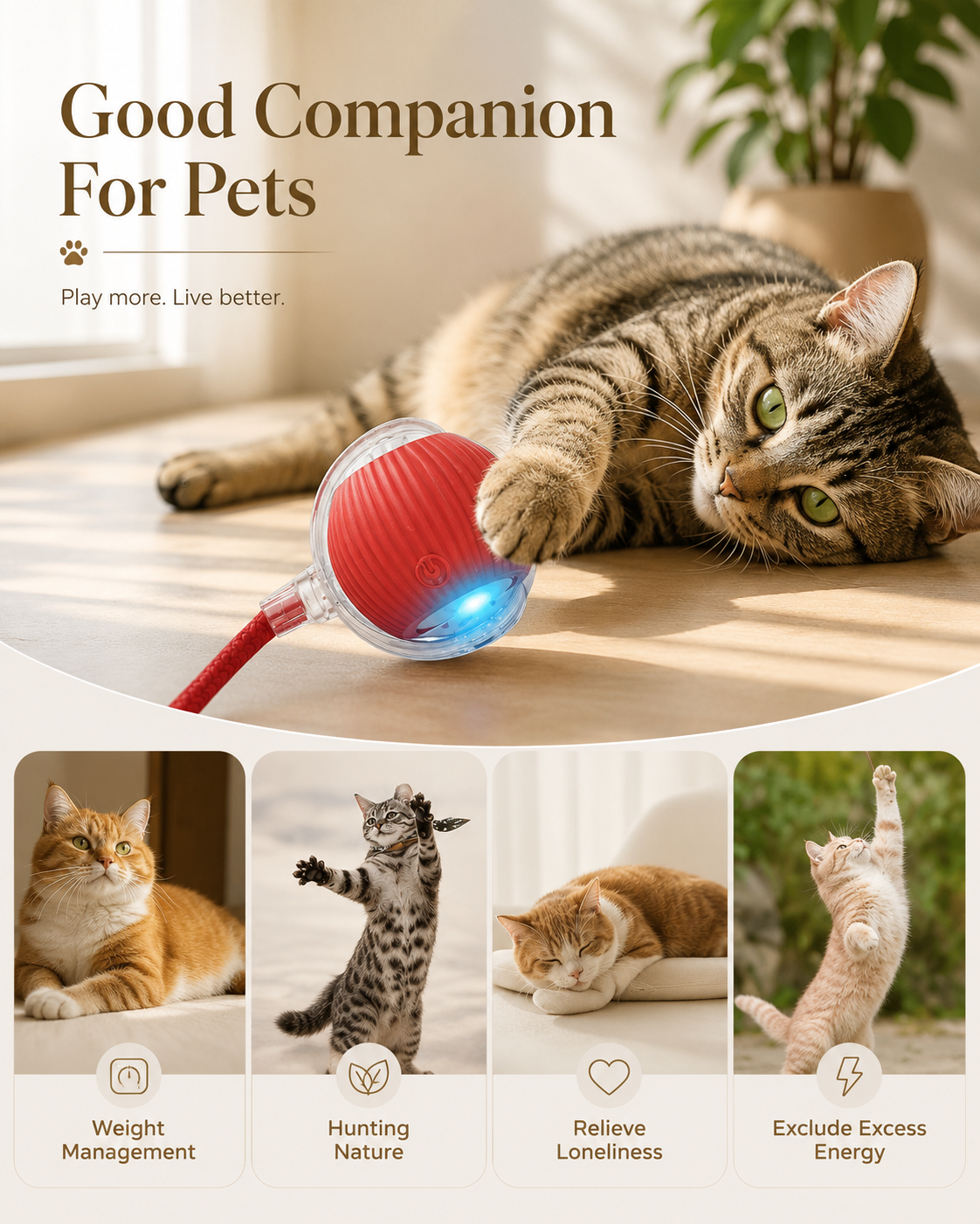 SmartRoll™ Interactive Pet Ball