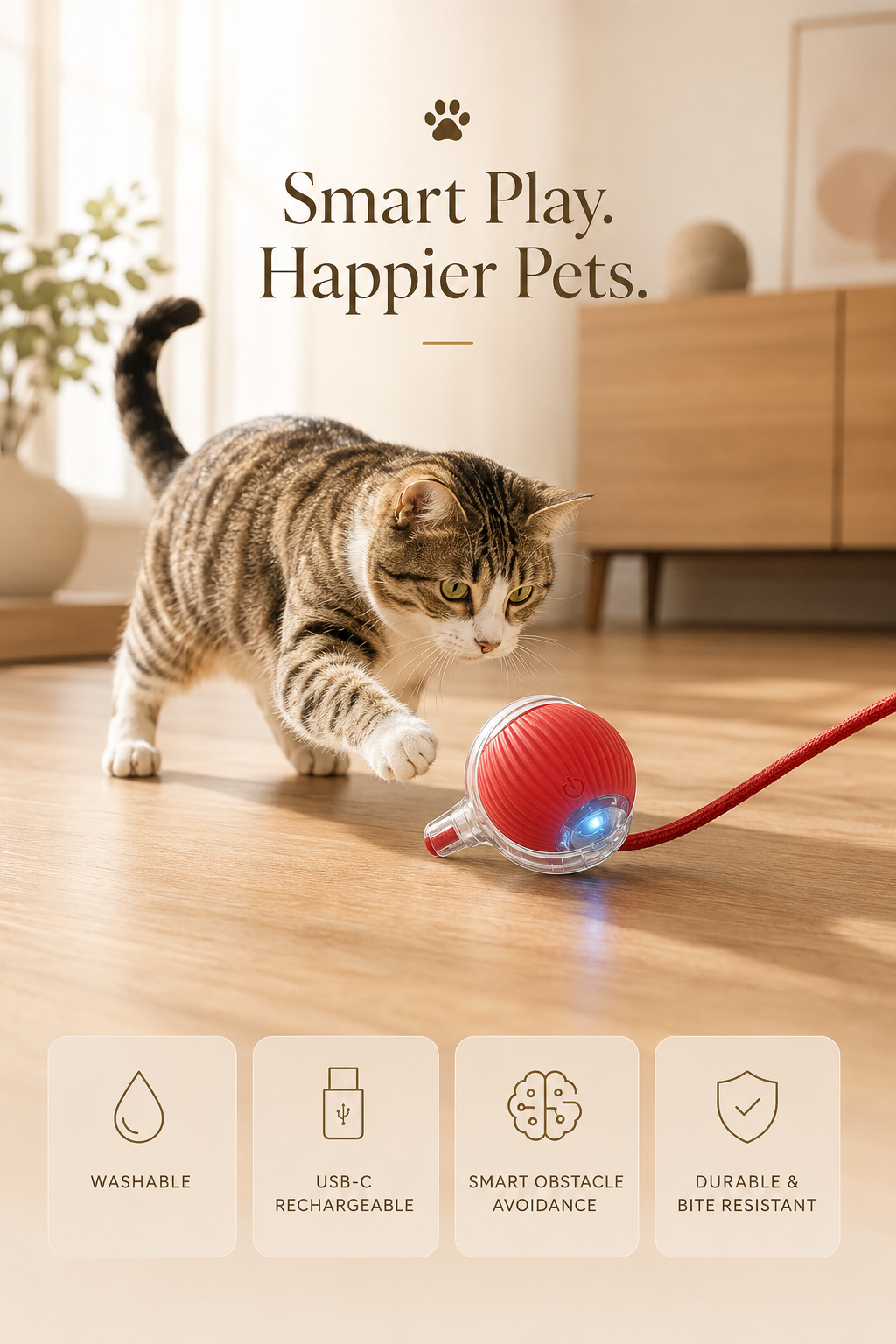 SmartRoll™ Interactive Pet Ball